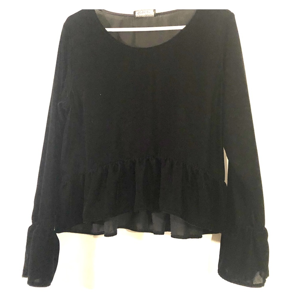 Black Velvet Witchy Top